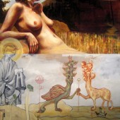 the false prophet, the dragon, ΘηÏίον: the seven headed beast from the sea, and the homage of men  or  content with self, she watches without longing